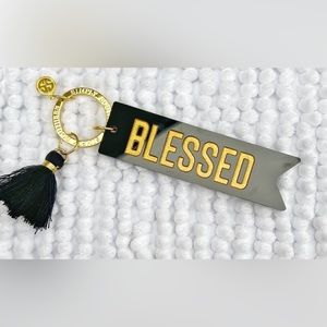 Simply Souther Blessed Keyring brand New with tags, black and gold color
